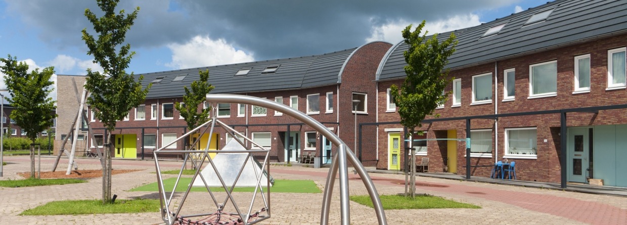 Woonwijk met speelplaats