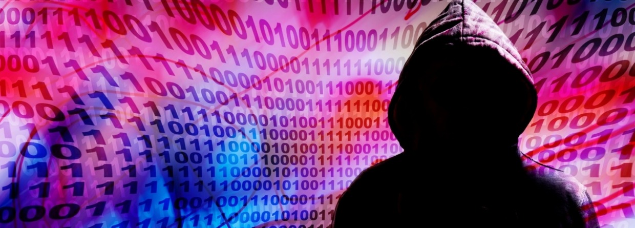 Computer hacker en cybercrime concept